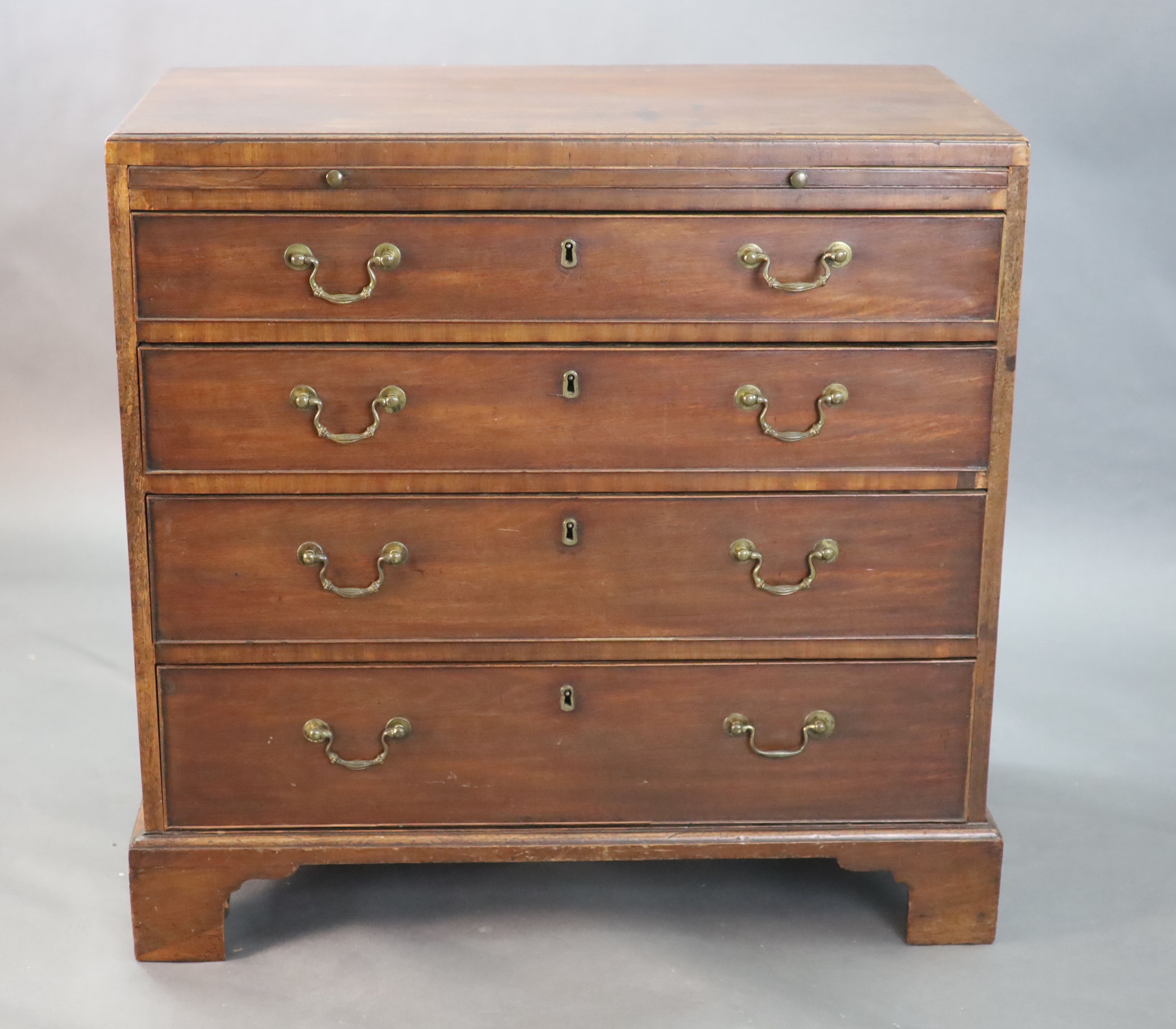 A George III mahogany chest, W.2ft 9in. D.1ft 6in. H.2ft 8in.